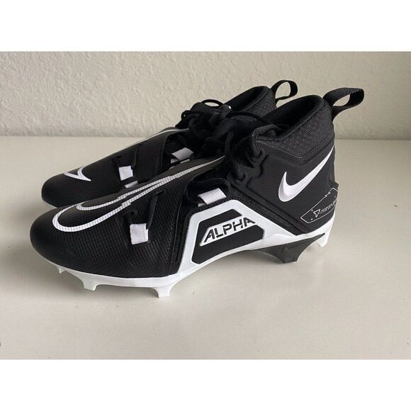 Nike Alpha Menace Pro 3 Mid Football Cleats Men's Black Size 10 CT6649-001 - Picture 2 of 9